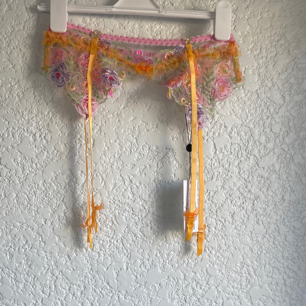 For Love And Lemons Sorbet Garter Belt - M